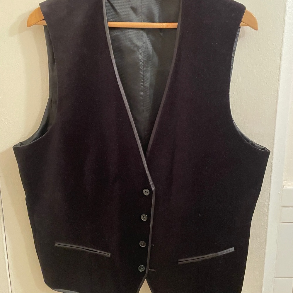 Express Black Velvet Vest Great Condition! Rarely worn!